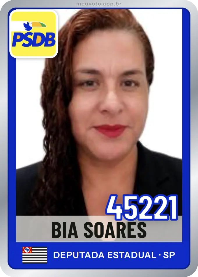 Carta de Bia Soares, número 45221, PSDB