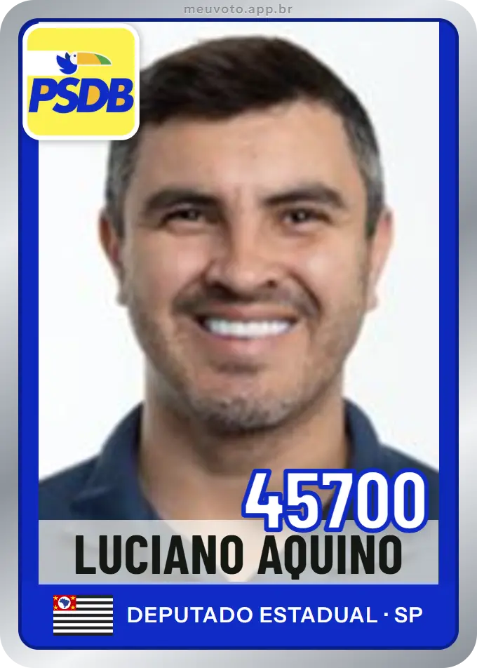 Carta de Luciano Aquino, número 45700, PSDB