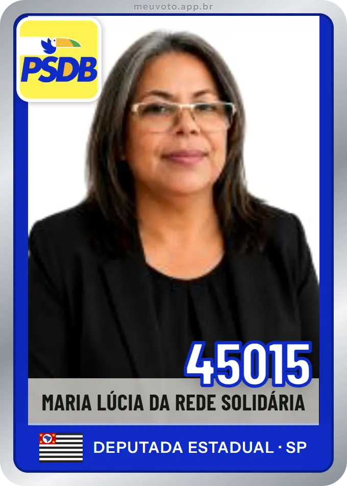 Carta de Maria Lúcia da Rede Solidária, número 45015, PSDB