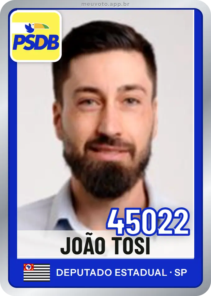 Carta de João Tosi, número 45022, PSDB