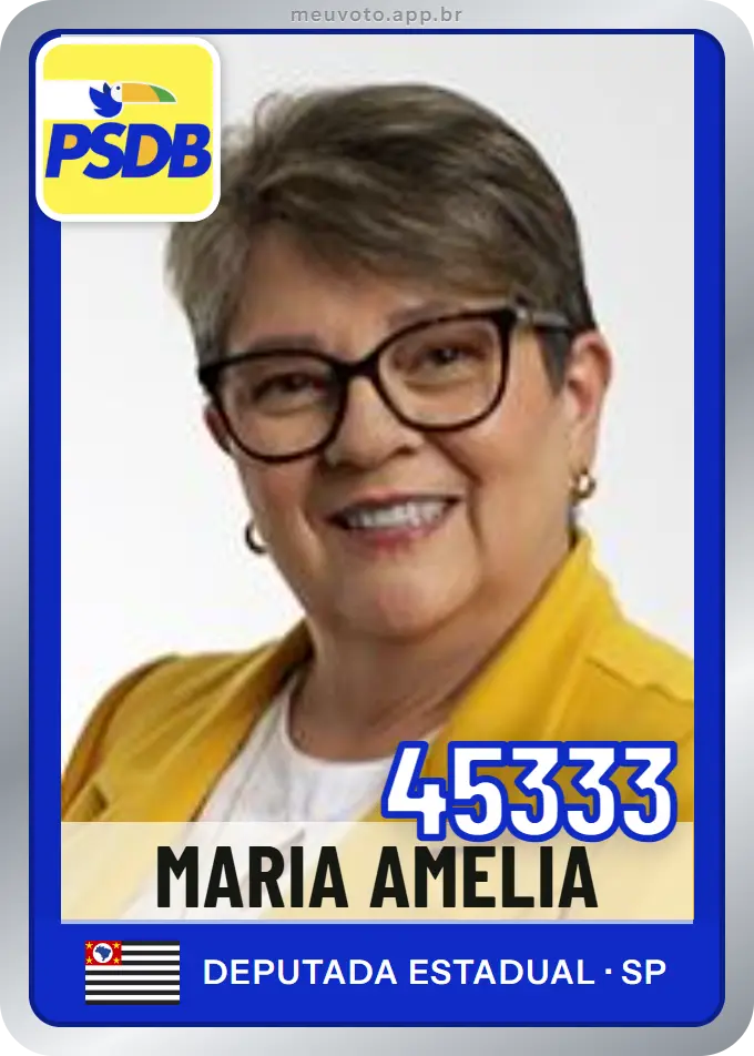 Carta de Maria Amélia, número 45333, PSDB