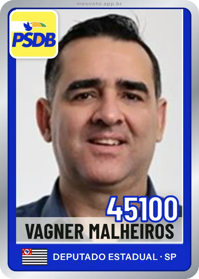 Carta de Vagner Malheiros, número 45100, PSDB