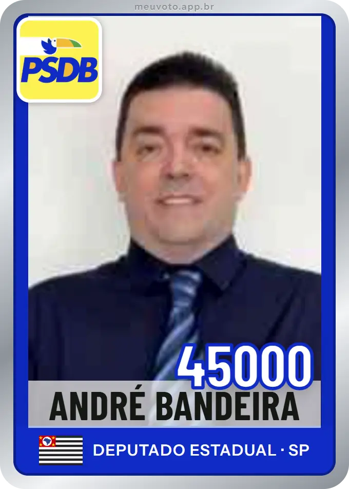 Carta de André Bandeira, número 45000, PSDB