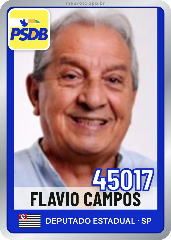 Carta de Flavio Campos, número 45017, PSDB