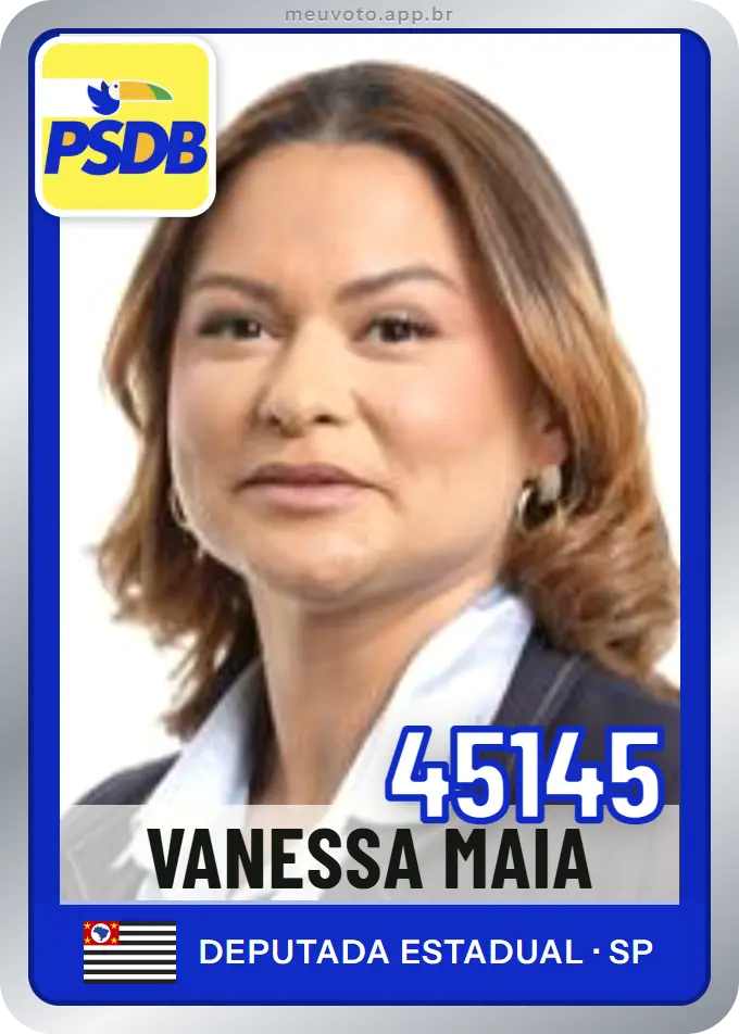 Carta de Vanessa Maia, número 45145, PSDB