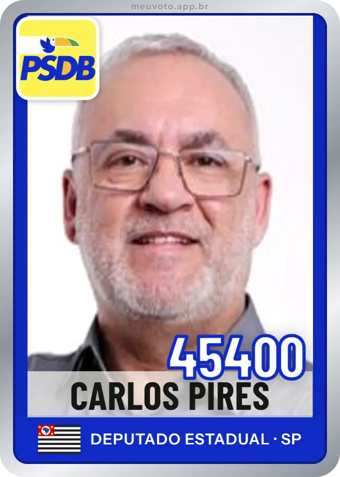 Carta de Carlos Pires, número 45400, PSDB