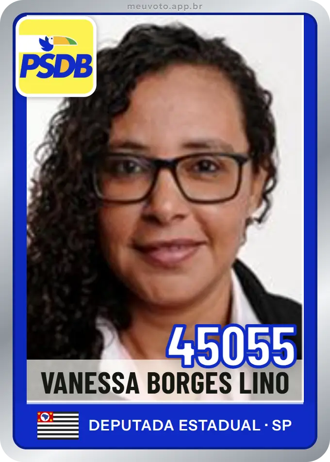Carta de Vanessa Borges Lino, número 45055, PSDB