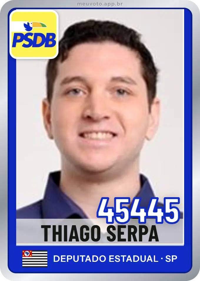 Carta de Thiago Serpa, número 45445, PSDB