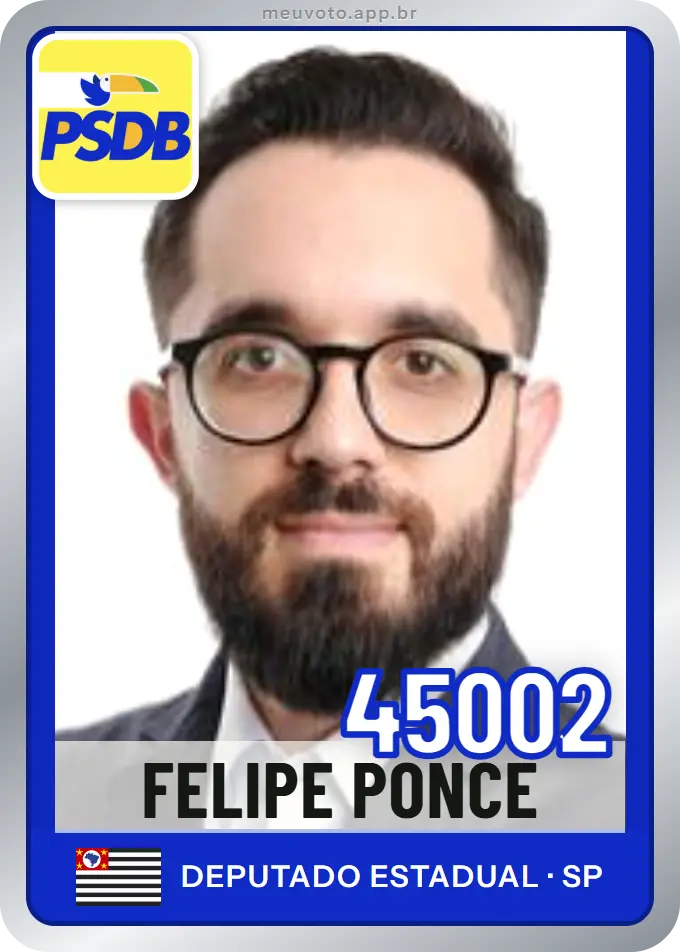 Carta de Felipe Ponce, número 45002, PSDB