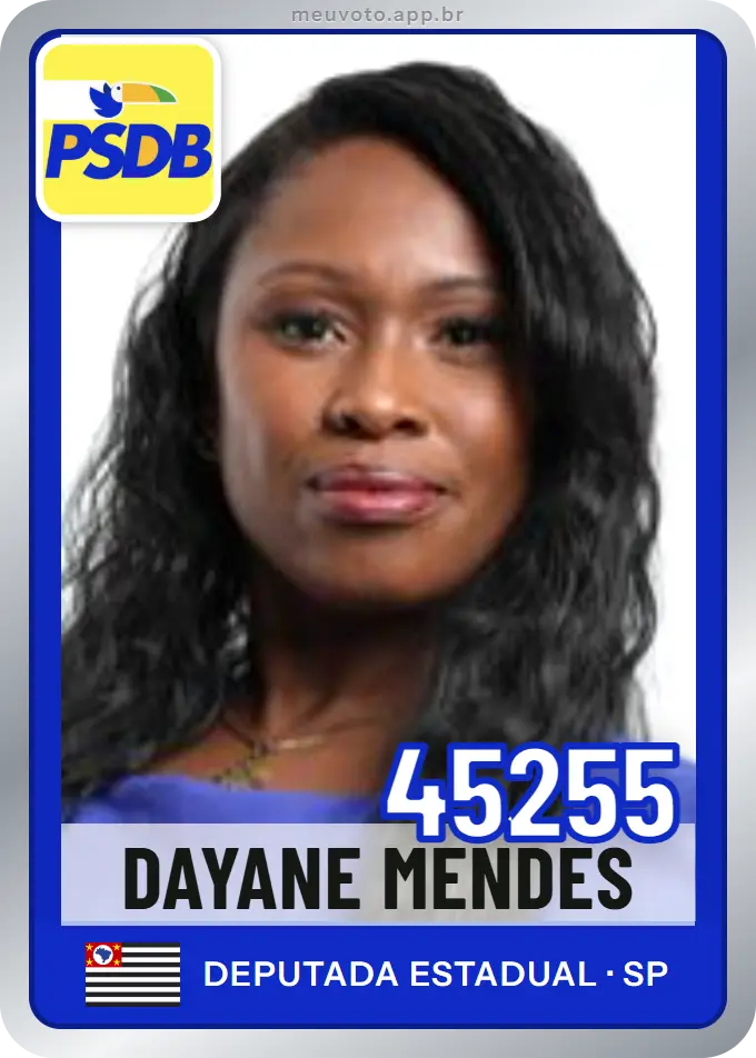 Carta de Dayane Mendes, número 45255, PSDB