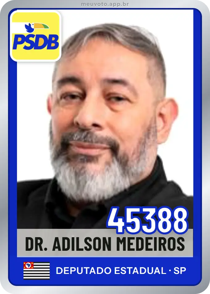 Carta de Dr. Adilson Medeiros, número 45388, PSDB