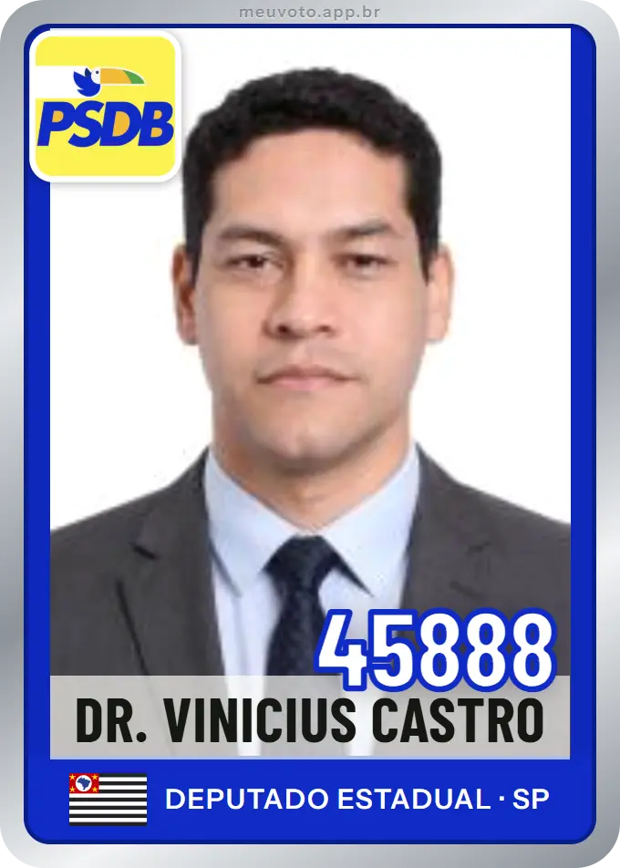 Carta de Dr. Vinicius Castro, número 45888, PSDB