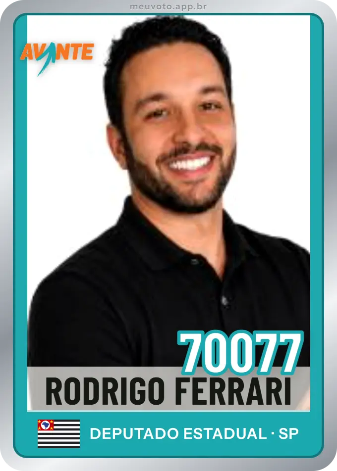 Carta de Rodrigo Ferrari, número 70077, Avante