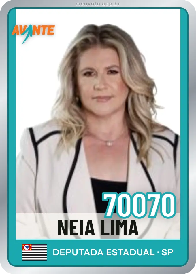 Carta de Neia Lima, número 70070, Avante