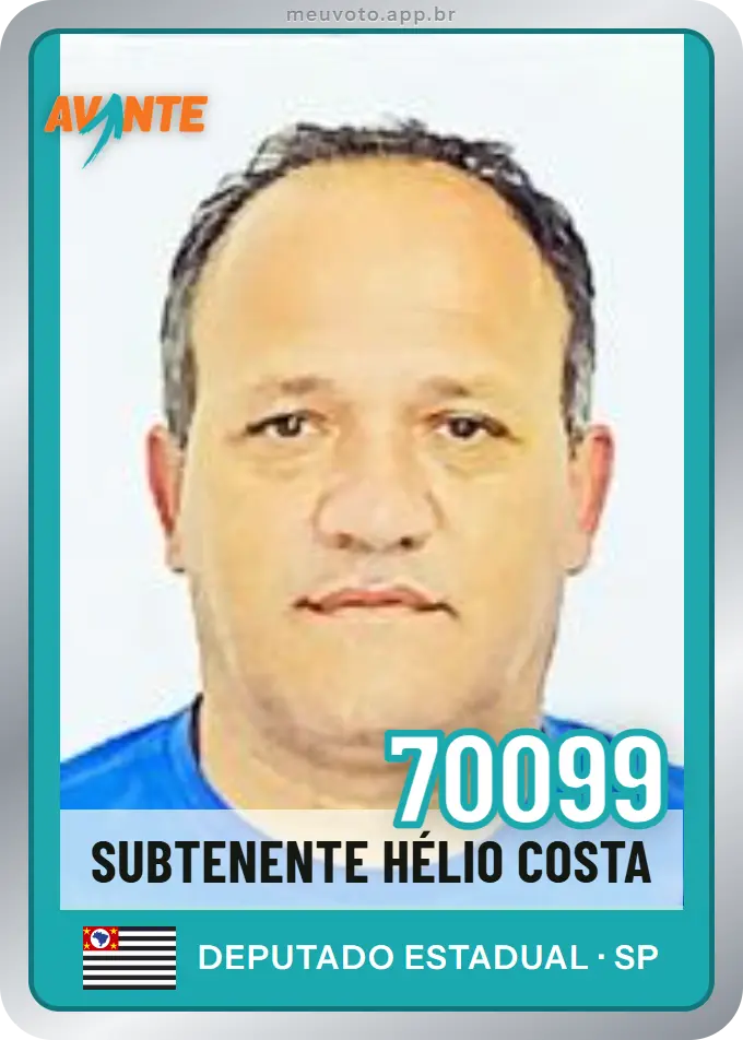 Carta de Subtenente Hélio Costa, número 70099, Avante