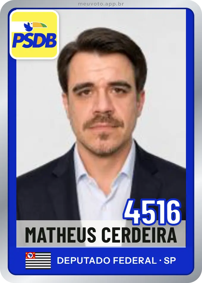 Carta de Matheus Cerdeira, número 4516, PSDB