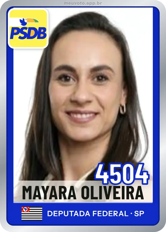 Carta de Mayara Oliveira, número 4504, PSDB