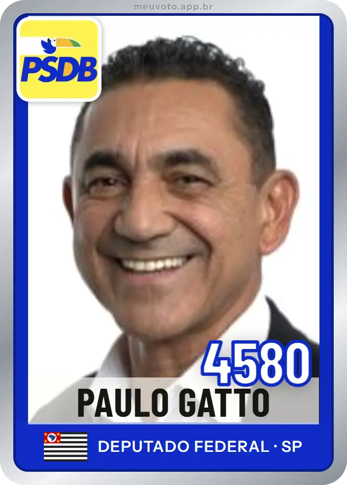 Carta de Paulo Gatto, número 4580, PSDB