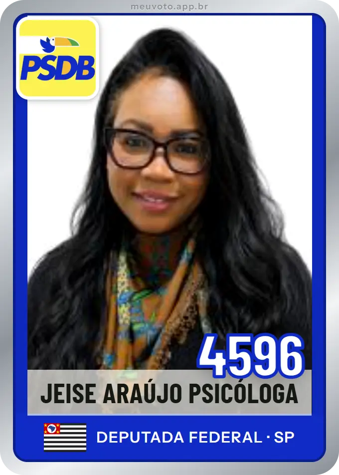 Carta de Jeise Araújo Psicóloga, número 4596, PSDB