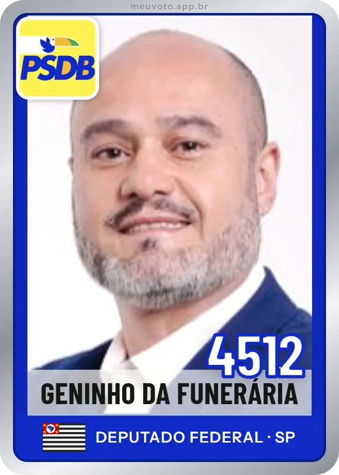 Carta de Geninho da Funerária, número 4512, PSDB