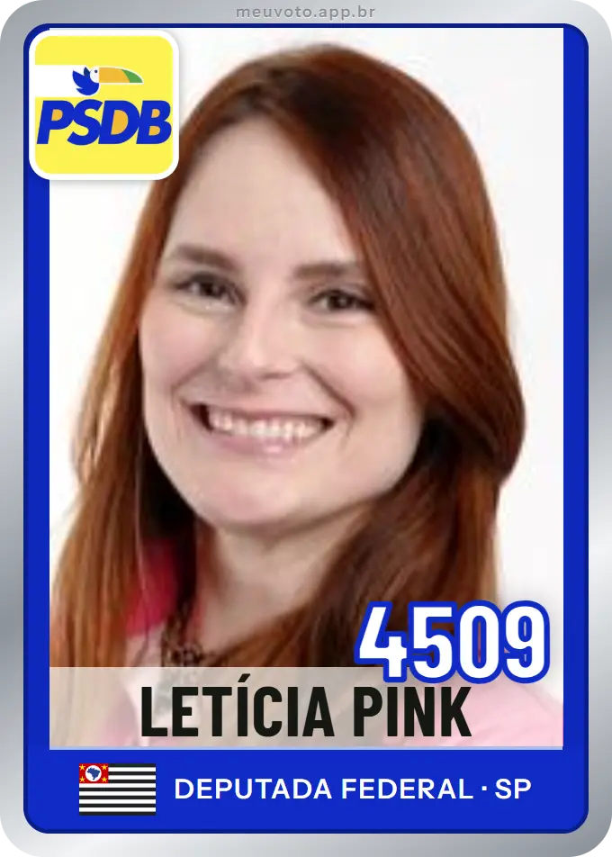 Carta de Letícia Pink, número 4509, PSDB