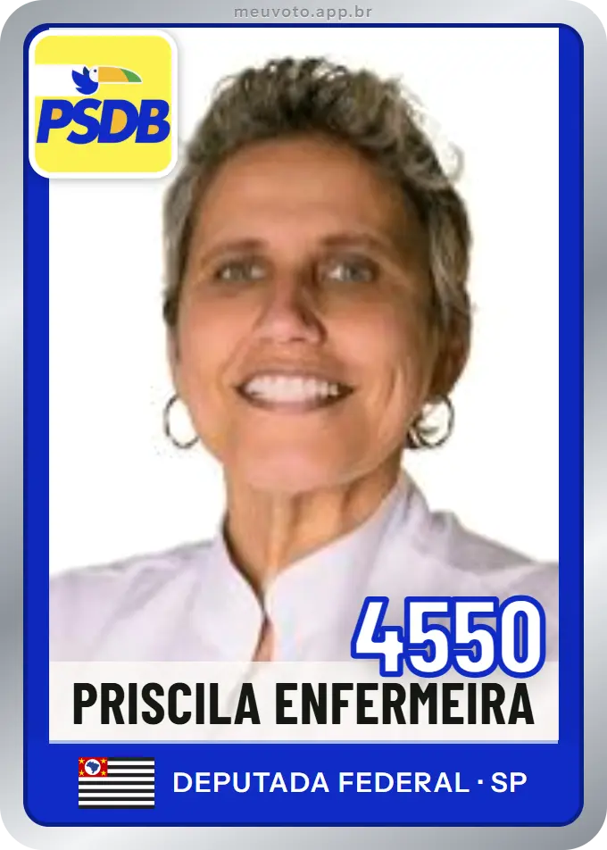 Carta de Priscila Enfermeira, número 4550, PSDB