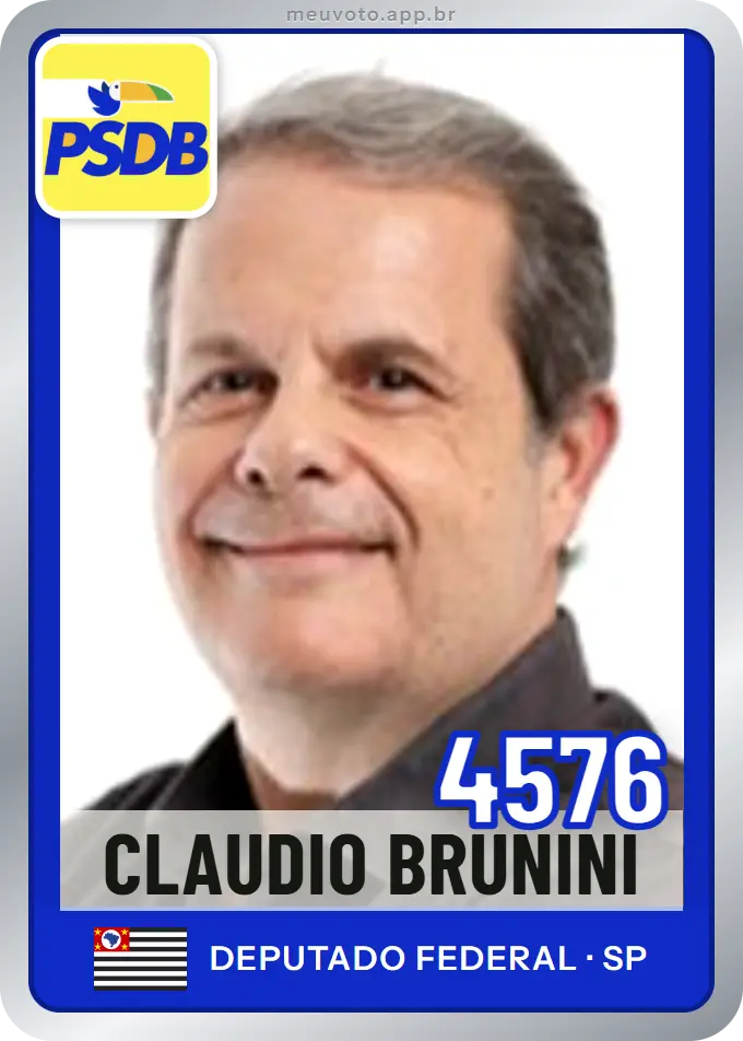 Carta de Claudio Brunini, número 4576, PSDB