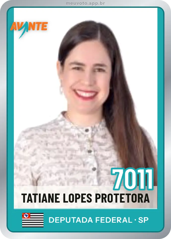 Carta de Tatiane Lopes Protetora, número 7011, Avante