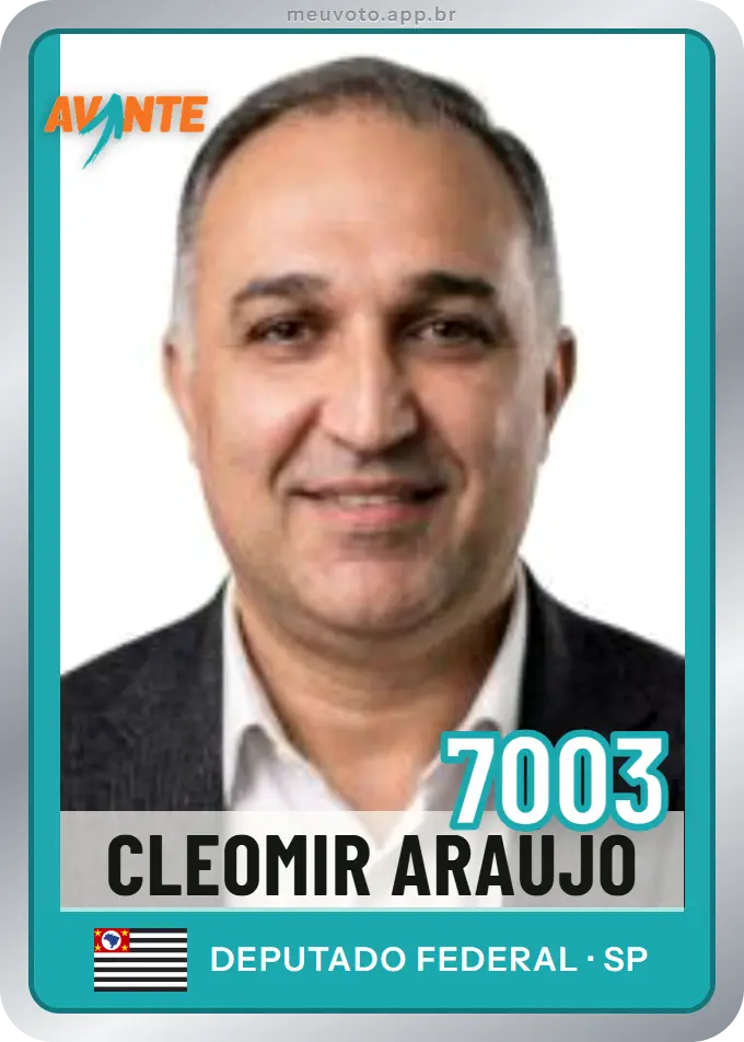 Carta de Cleomir Araújo, número 7003, Avante