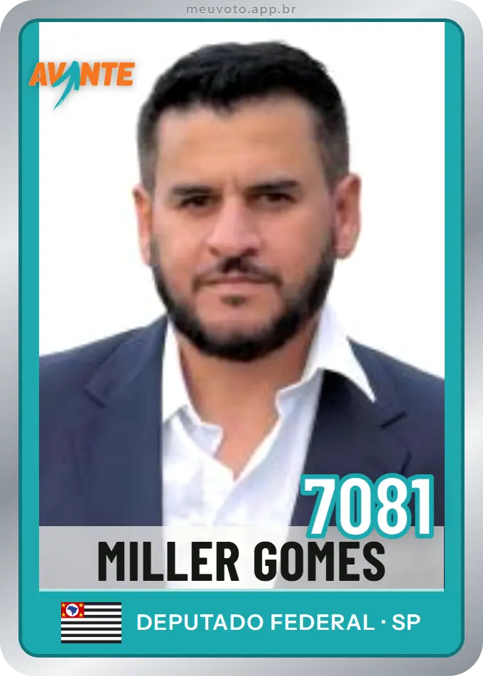 Carta de Miller Gomes, número 7081, Avante