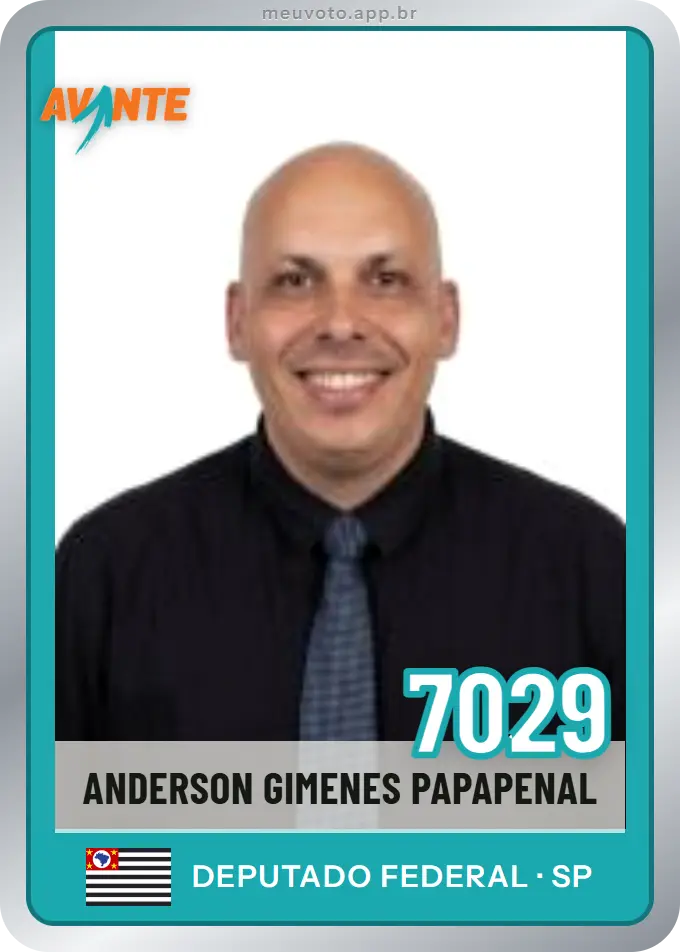 Carta de Anderson Gimenes Papapenal, número 7029, Avante