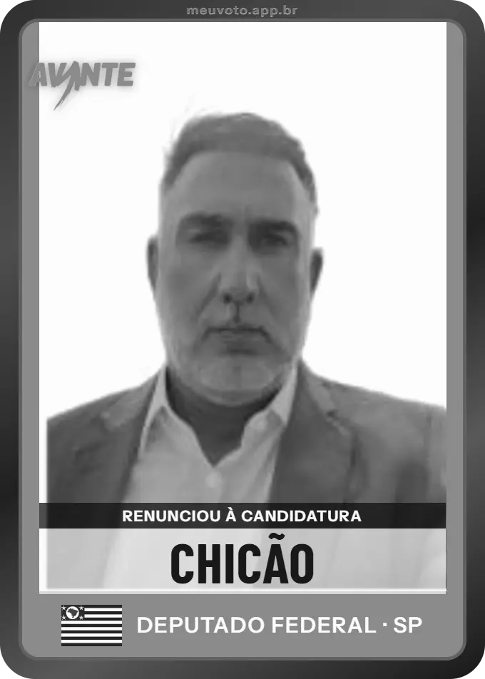 Carta de Chicão, Avante. Renunciou à candidatura e não vai à urna.
