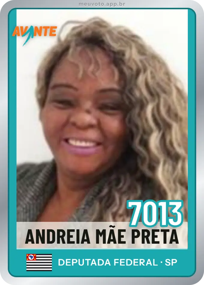 Carta de Andreia Mãe Preta, número 7013, Avante