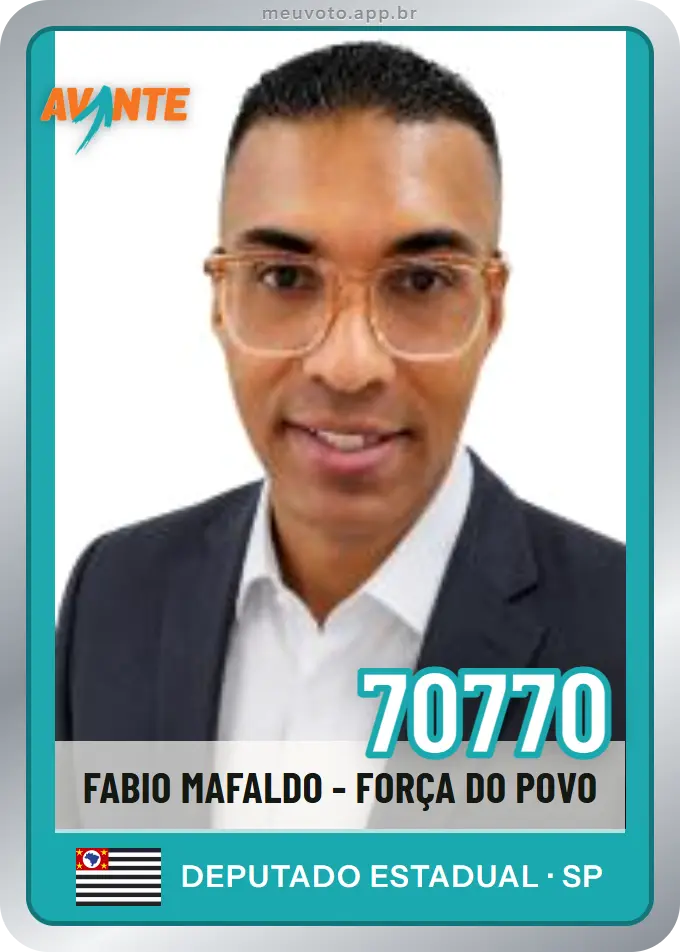 Carta de Fabio Mafaldo - Força do Povo, número 70770, Avante