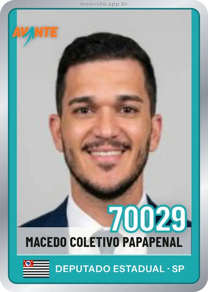 Carta de Macedo Coletivo Papapenal, número 70029, Avante