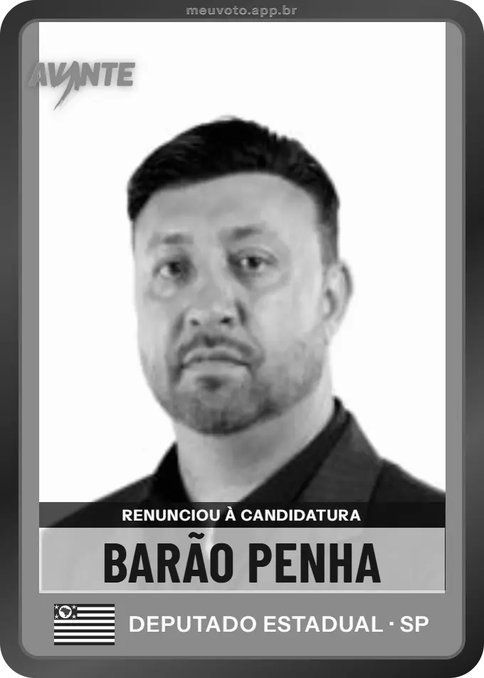 Carta de Barão Penha, Avante. Renunciou à candidatura e não vai à urna.
