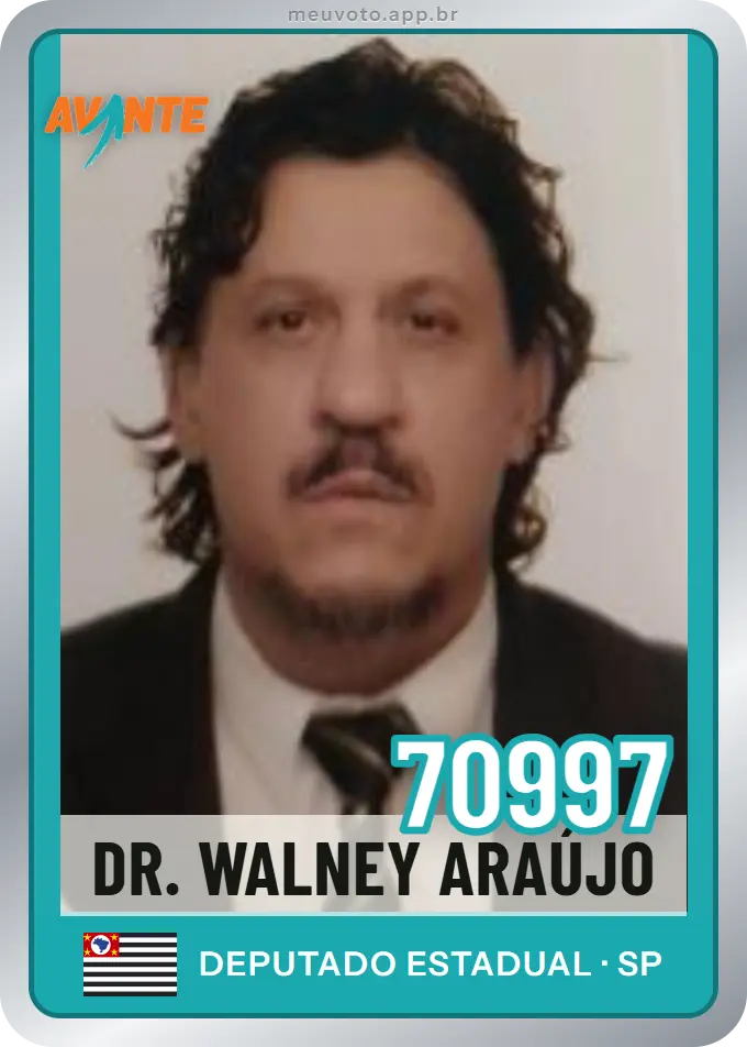 Carta de Dr. Walney Araújo, número 70997, Avante