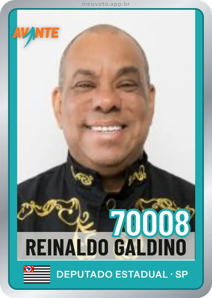 Carta de Reinaldo Galdino, número 70008, Avante