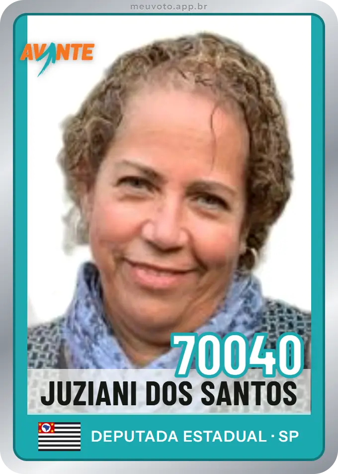 Carta de Juziani dos Santos, número 70040, Avante