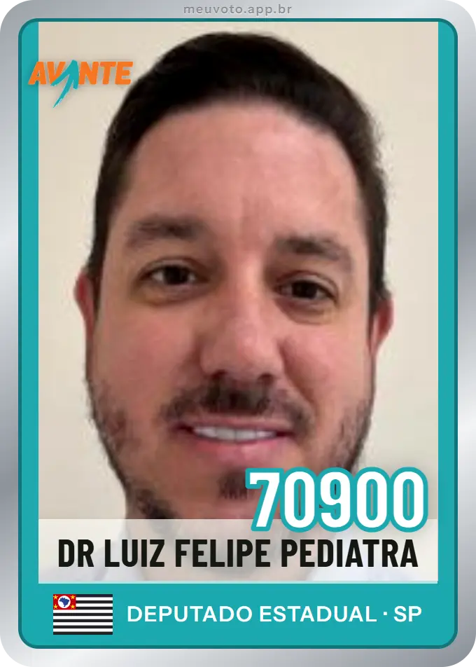 Carta de Dr Luiz Felipe Pediatra, número 70900, Avante