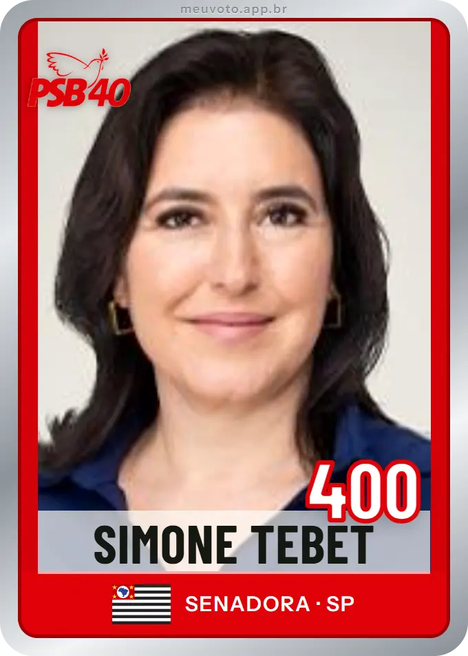 Carta de Simone Tebet, número 400, PSB