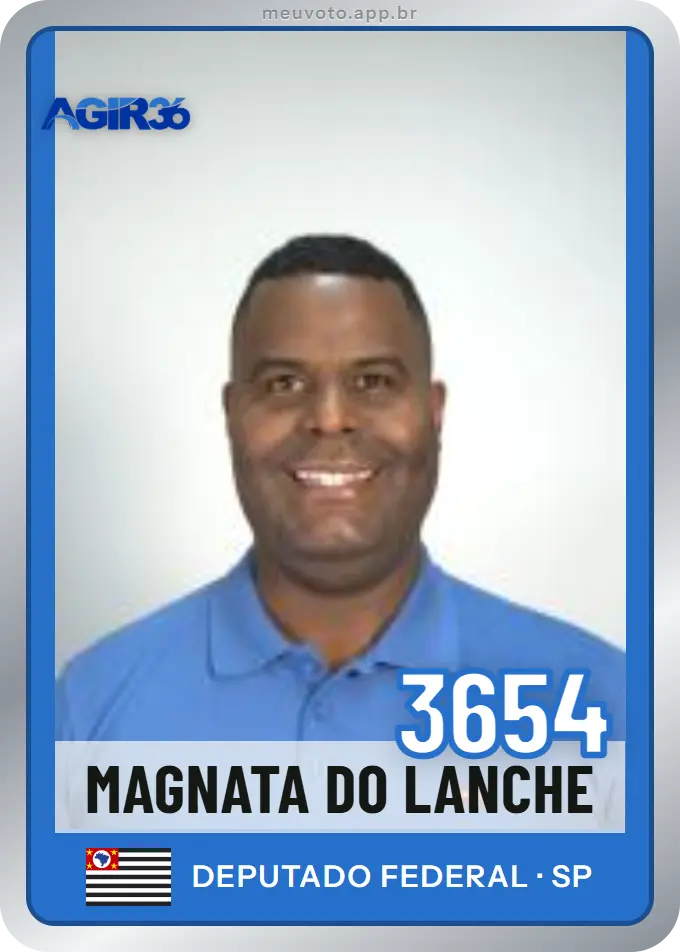 Carta de Magnata do Lanche, número 3654, Agir