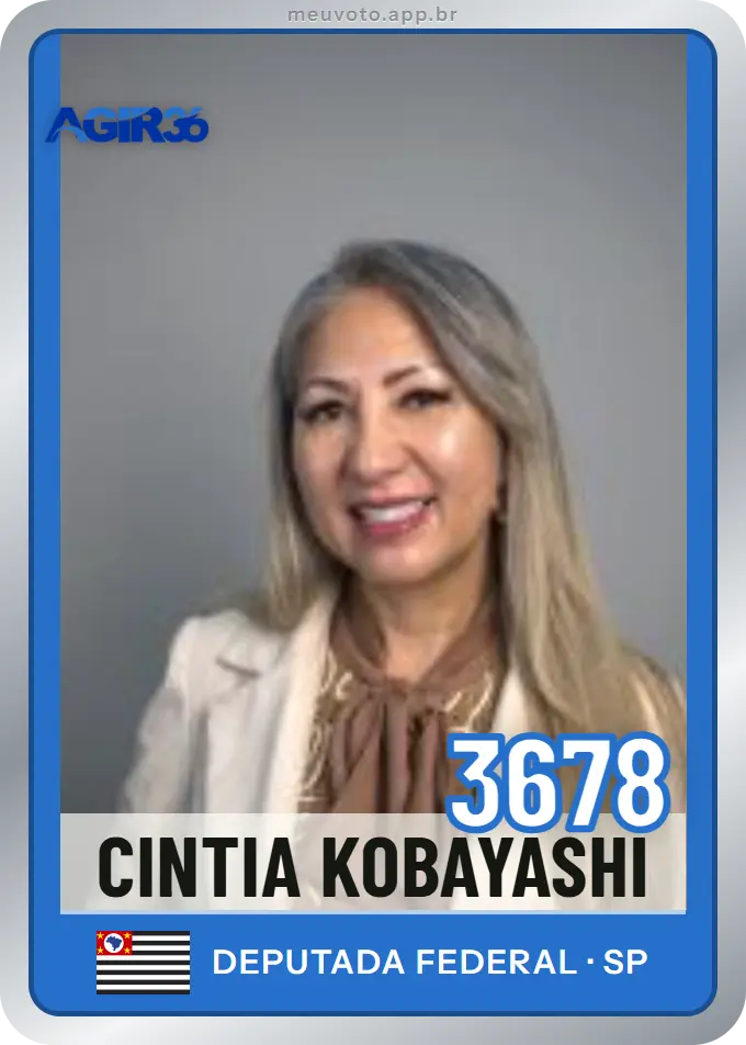 Carta de Cintia Kobayashi, número 3678, Agir
