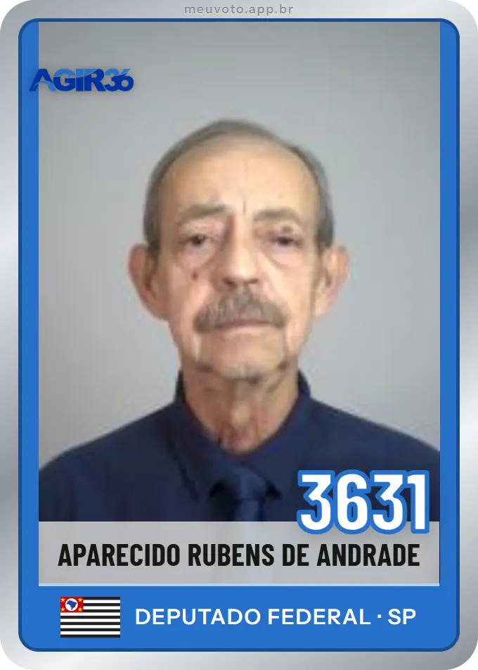 Carta de Aparecido Rubens de Andrade, número 3631, Agir
