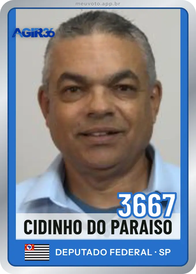 Carta de Cidinho do Paraiso, número 3667, Agir