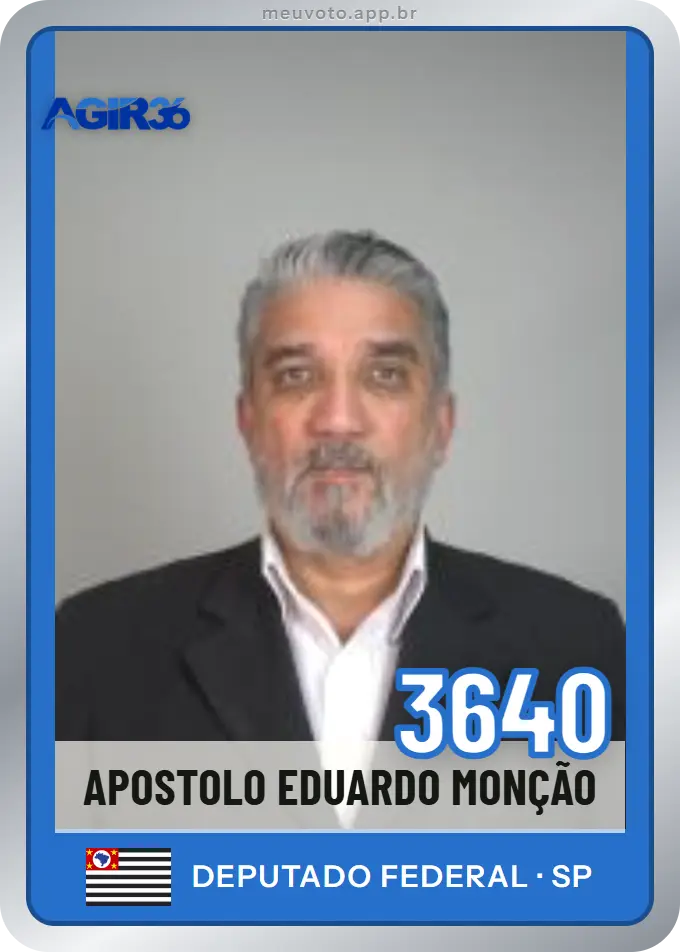 Carta de Apostolo Eduardo Monção, número 3640, Agir