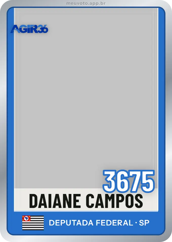 Carta de Daiane Campos, número 3675, Agir