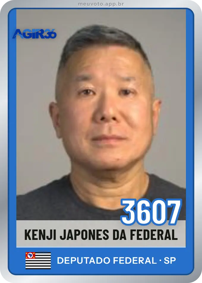 Carta de Kenji Japones da Federal, número 3607, Agir