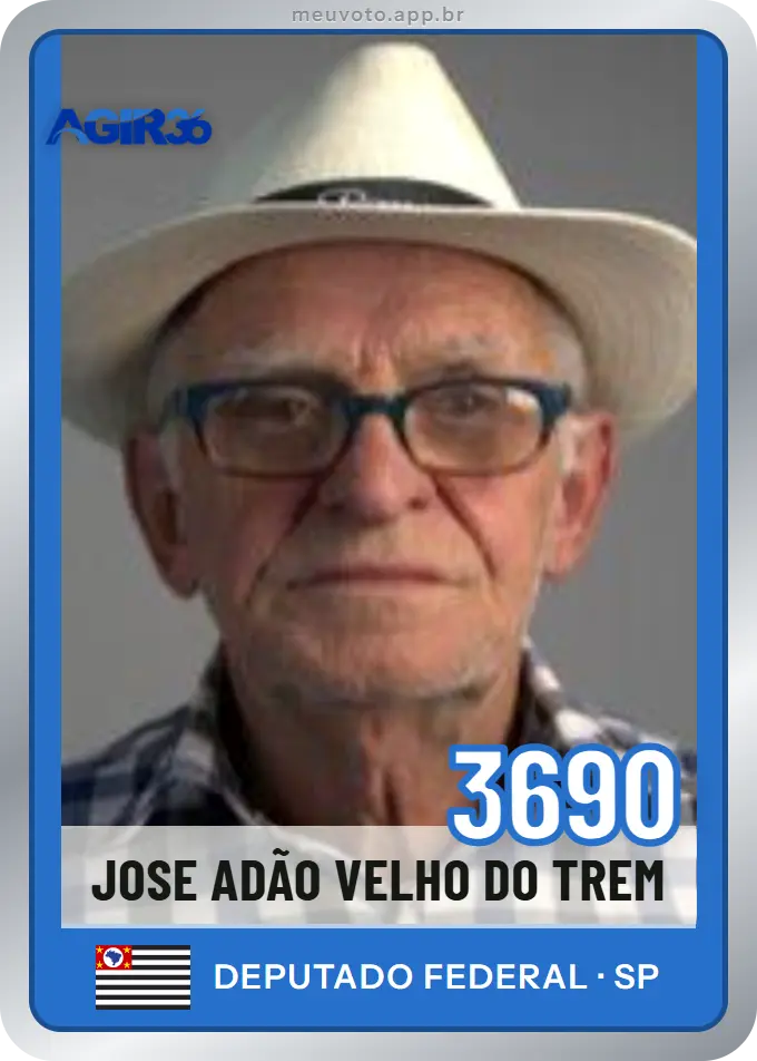 Carta de Jose Adão Velho do Trem, número 3690, Agir