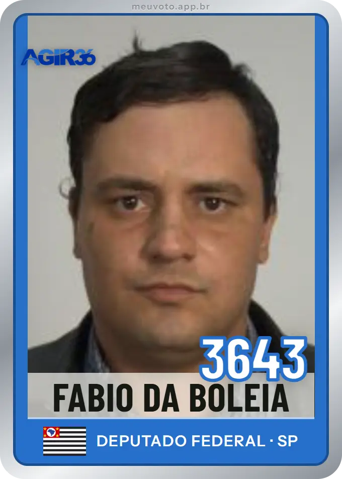 Carta de Fabio da Boleia, número 3643, Agir
